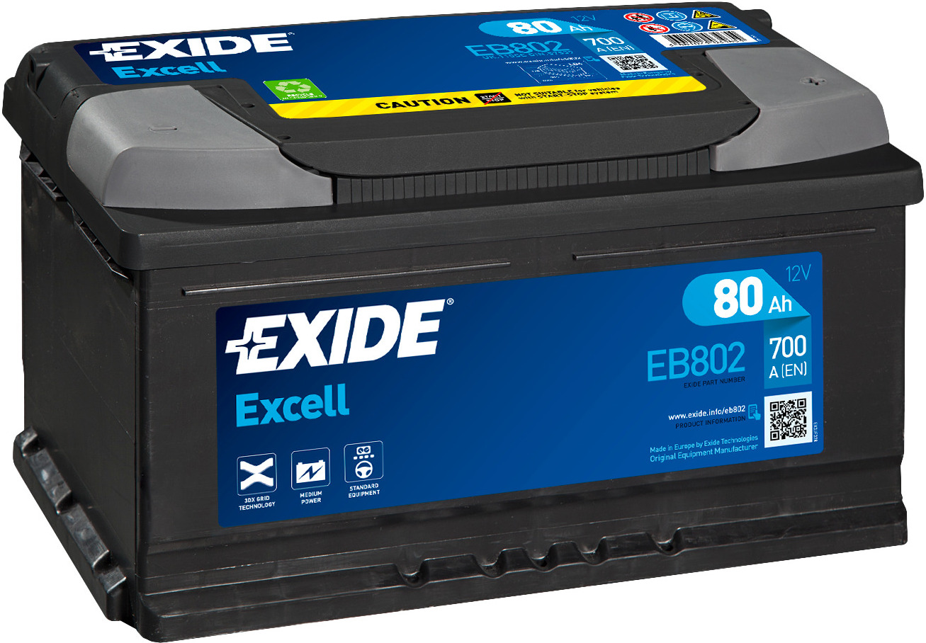 

Автомобильный аккумулятор Exide Excell EB802 (80 А/ч), Аккумулятор Exide Excell EB802 (80 А/ч)