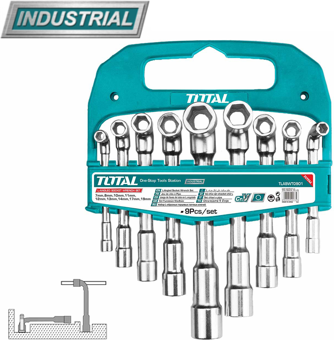 

Набор ключей торцевых угловых Total TLASWT0901