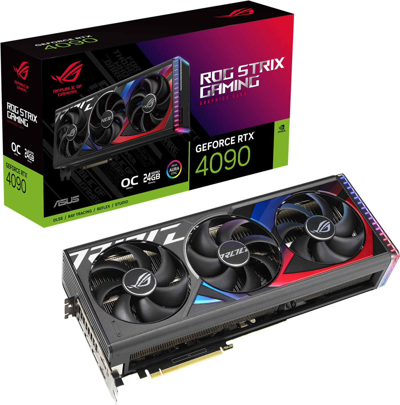 

Видеокарта Asus ROG Strix GeForce RTX 4090 OC Edition 24GB GDDR6X ROG-STRIX-RTX4090-O24G-GAMING