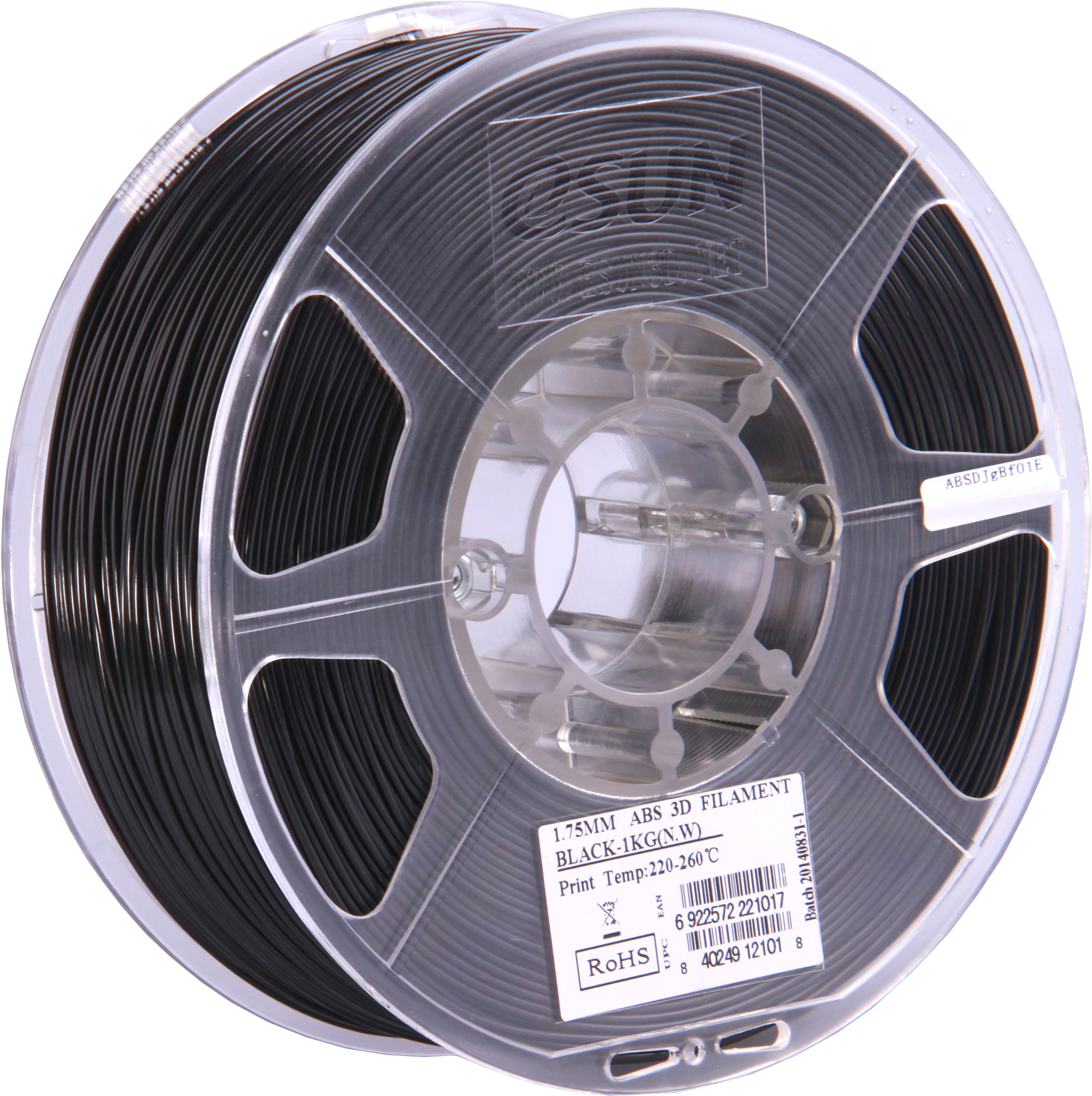 

Пластиковая нить eSUN ABS 1,75 мм Black [ABS175B1], пластик для 3D печати eSUN Пластиковая нить ABS 1,75 мм ABS175B1 Black