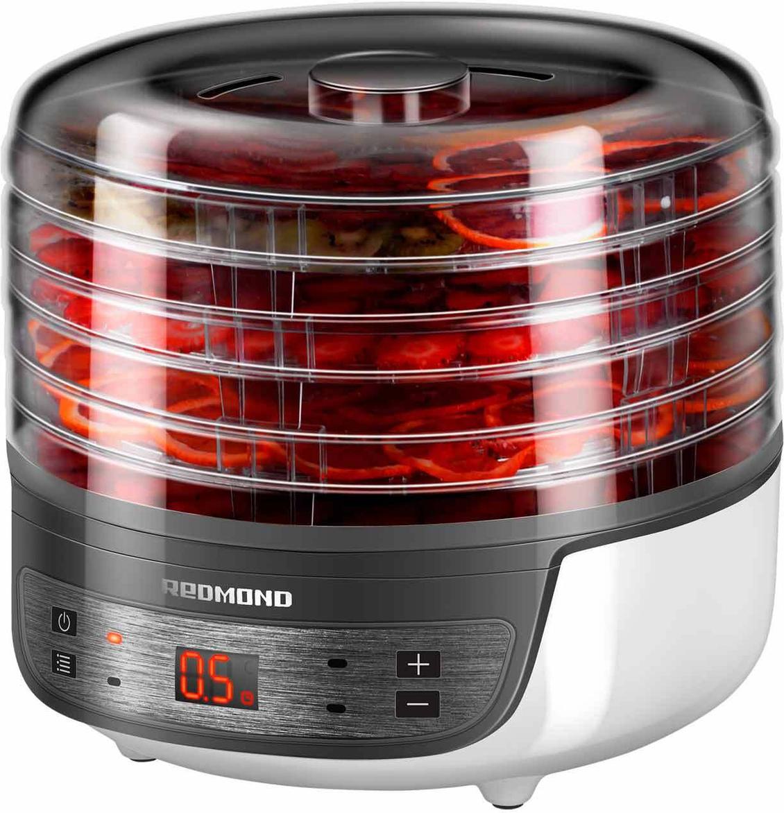 

Сушилка для овощей и фруктов Redmond RFD-0159 белый/серый, RFD-0159