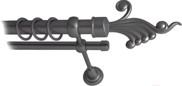 

Карниз Lm Decor Кения 023 2р гладкий 2м антрацит, Кения 023 2р гладкий 16мм 2.0м