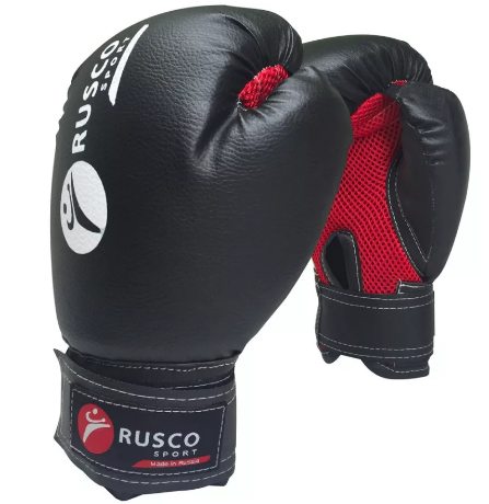 

Боксерские перчатки Rusco Sport 6 Oz черный, кож.зам. 6 Oz черные