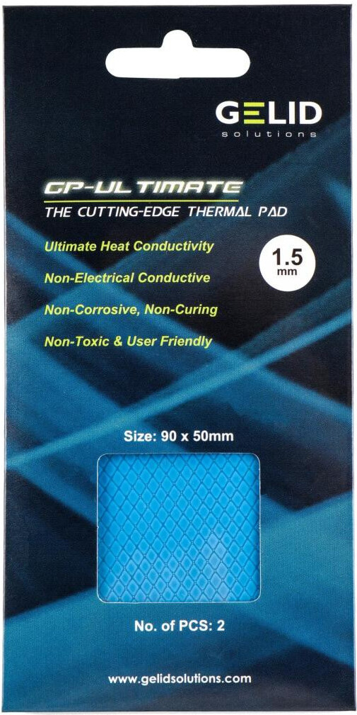 

Термопрокладка Gelid GP-Ultimate Thermal Pad Value Pack 90x50x1.5мм 2шт (TP-VP04-C)