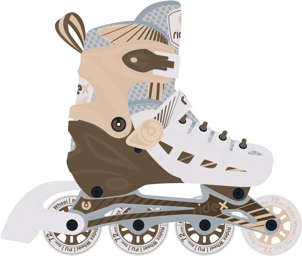 

Роликовые коньки Ridex Twist р-р S 31-34 Brown, Twist р-р S 31-34