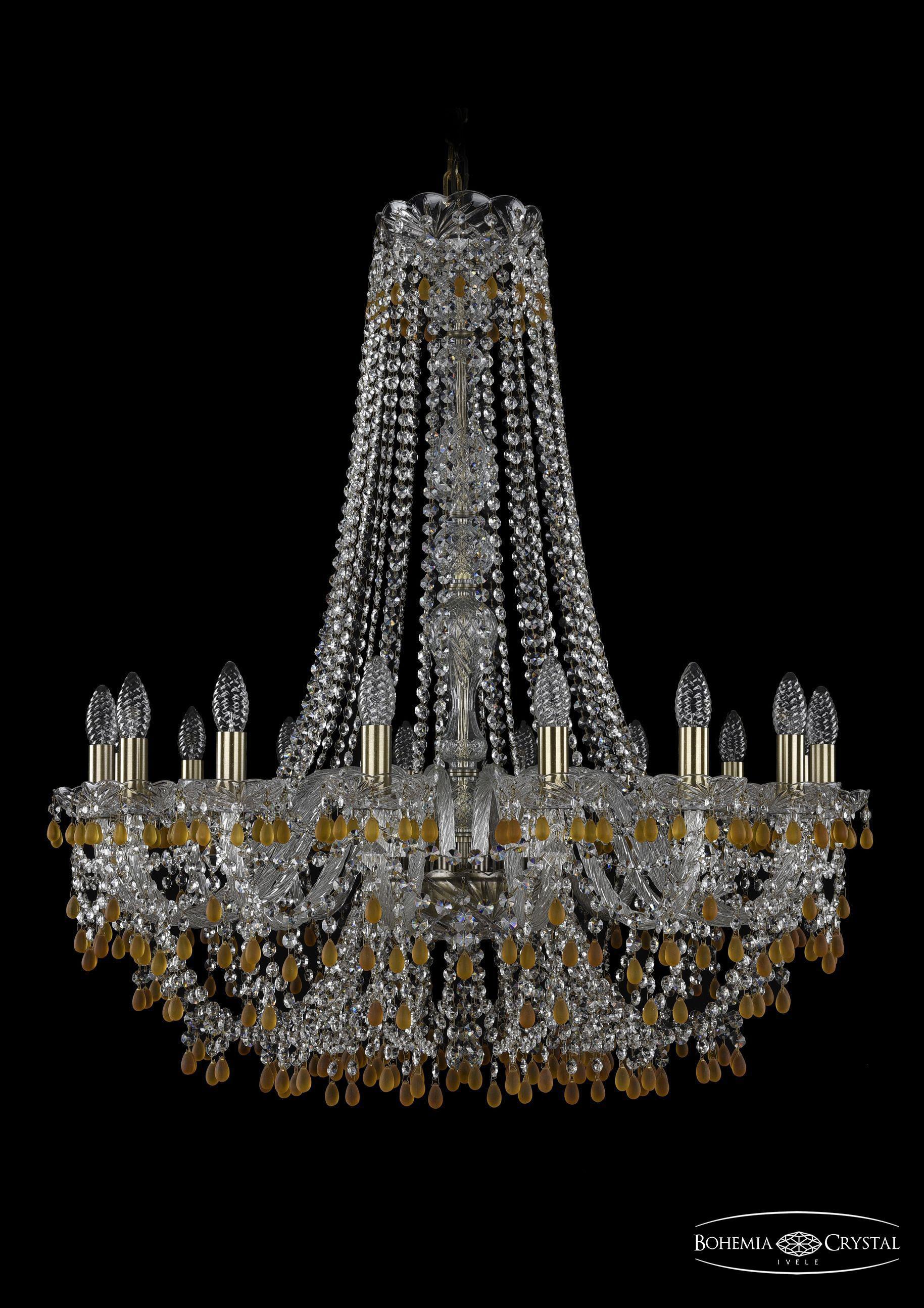 

Подвесная люстра Bohemia Ivele Crystal 1410/16/300/h-95/Pa/V1003