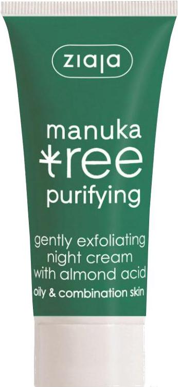 

Крем для лица Ziaja Manuka Tree ночной мягко отшелушивающий с миндальной кислотой (50мл), Manuka Tree ночной мягко отшелушивающий с миндальной кислотой 50мл