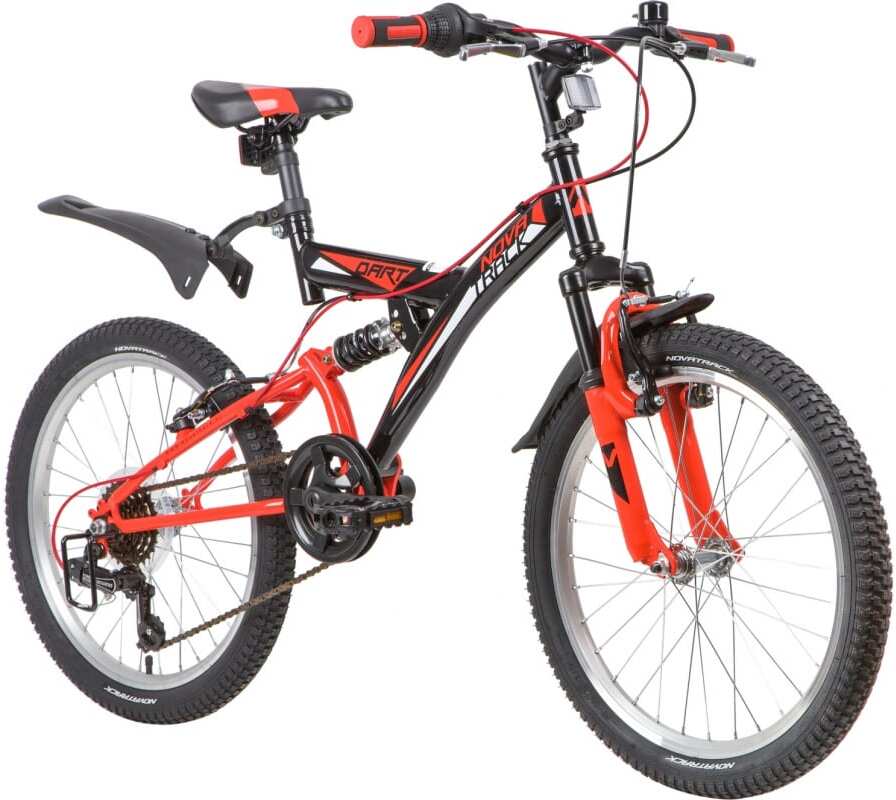

Велосипед Novatrack Dart 20 черный, Детский велосипед Novatrack Dart 20SS6V.DART.BK20 (черный/красный, 2020)