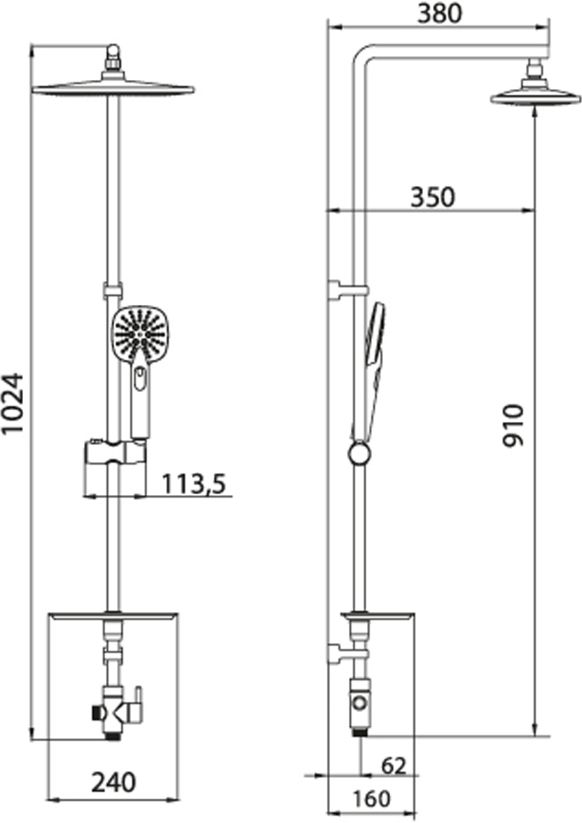 

Душевая система Lemark LM8805C, LM8805C