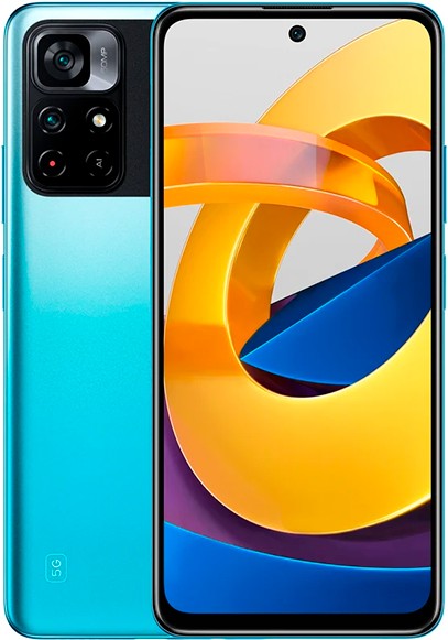 

Мобильный телефон Xiaomi POCO M4 PRO 5G 6GB/128GB EU 21091116AG Cool Blue