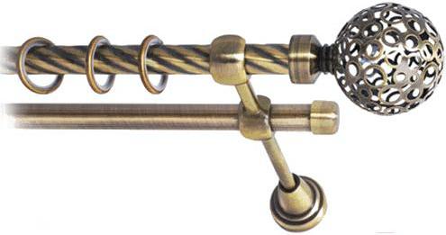 

Карниз Lm Decor Ажур 095 2р витой 2.4м антик, Ажур 095 2р витой 16мм 2.4м