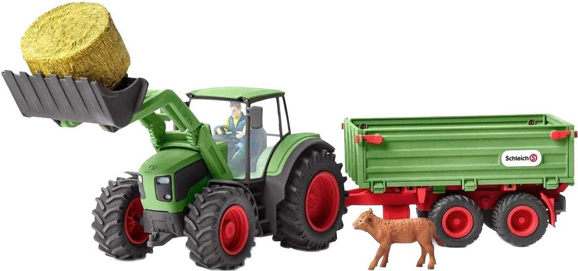 

Трактор игрушечный Schleich с прицепом [42379], с прицепом