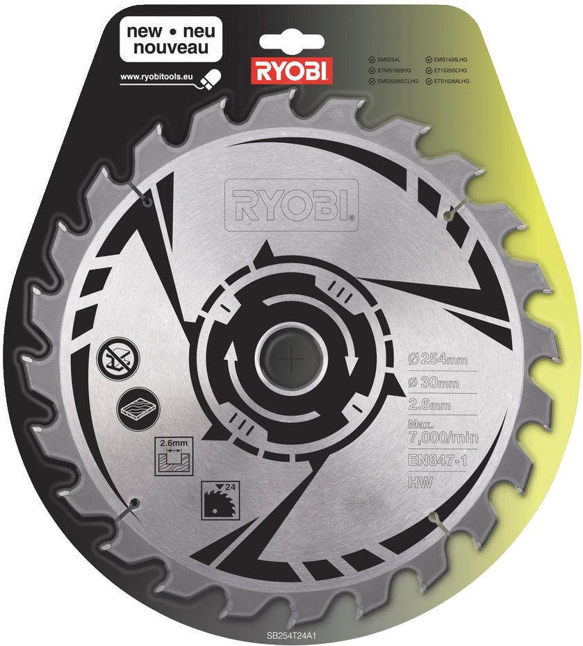 

Диск пильный RYOBI SB254T24A1 [5132002621], Диск пильный RYOBI SB254T24A1 5132002621