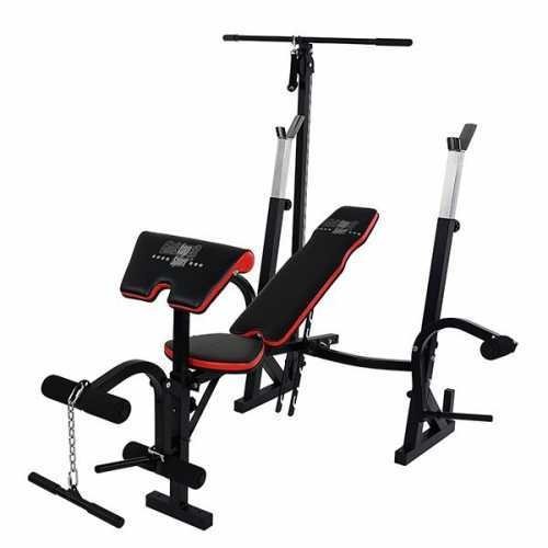 

Скамья для жима Christopeit Sport De Luxe XL с вертикальной тягой, под штангу De Luxe XL с вертикальной тягой