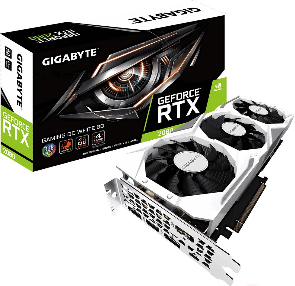 

Видеокарта Gigabyte [GV-N2080GAMINGOC WHITE-8GC], GeForce RTX 2080 Gaming OC 8GB GDDR6