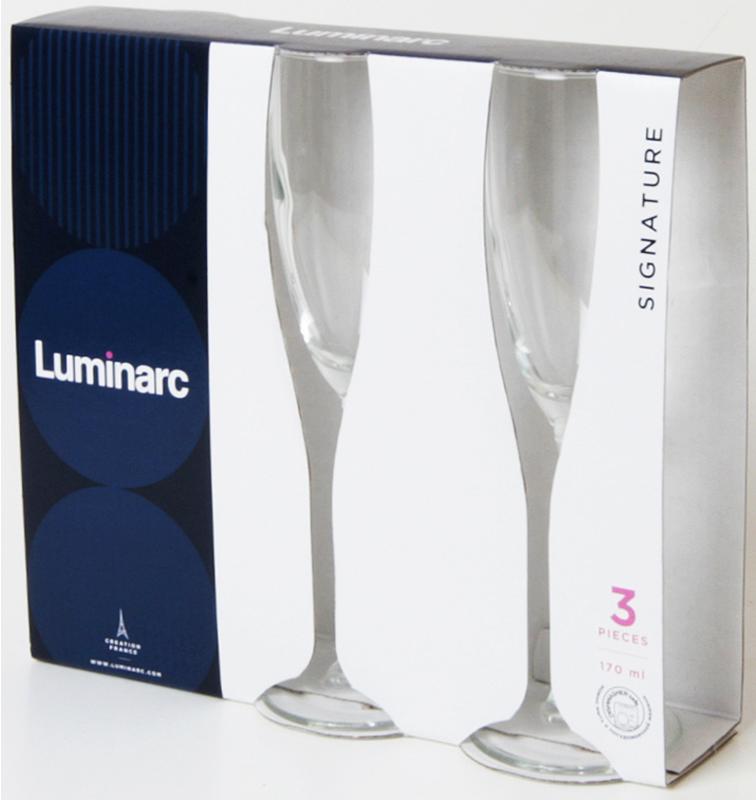 

Набор бокалов для шампанского Luminarc Сигнатюр (Эталон) 3шт 170мл [J9756], Сигнатюр (Эталон) 3шт 170мл