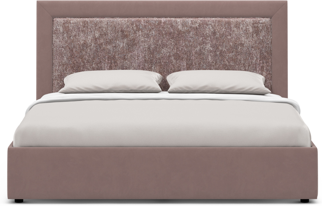 

Кровать Moon Trade Moon Family 1258 160x200 без ПМ велюр розовый (К004289)