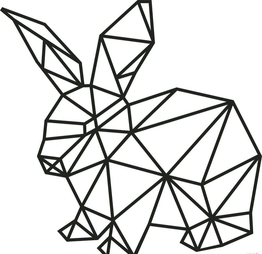 Кролик в геометрическом стиле