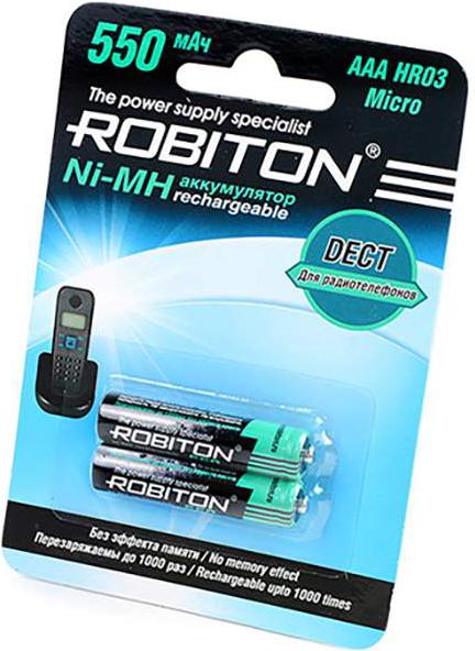 

Зарядное Robiton 550MHAAA-2 DECT BL2 БЛ13903 1 шт, 550MHAAA-2 DECT BL2