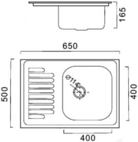 

Кухонная мойка Frap FD65065, FD65065