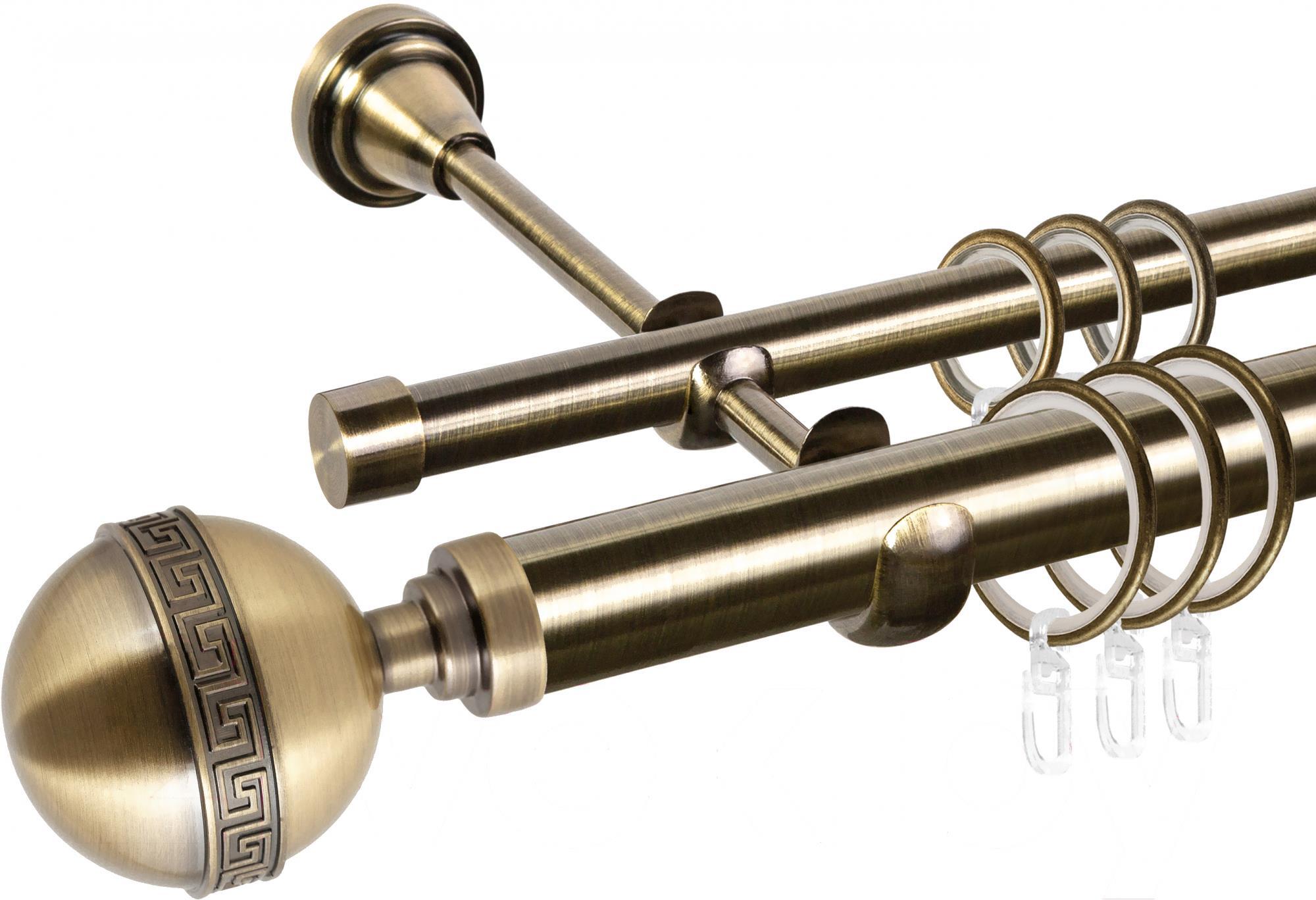 

Карниз АС ФОРОС Grace D25Г/16Г + наконечники Таврика 1.6м антик