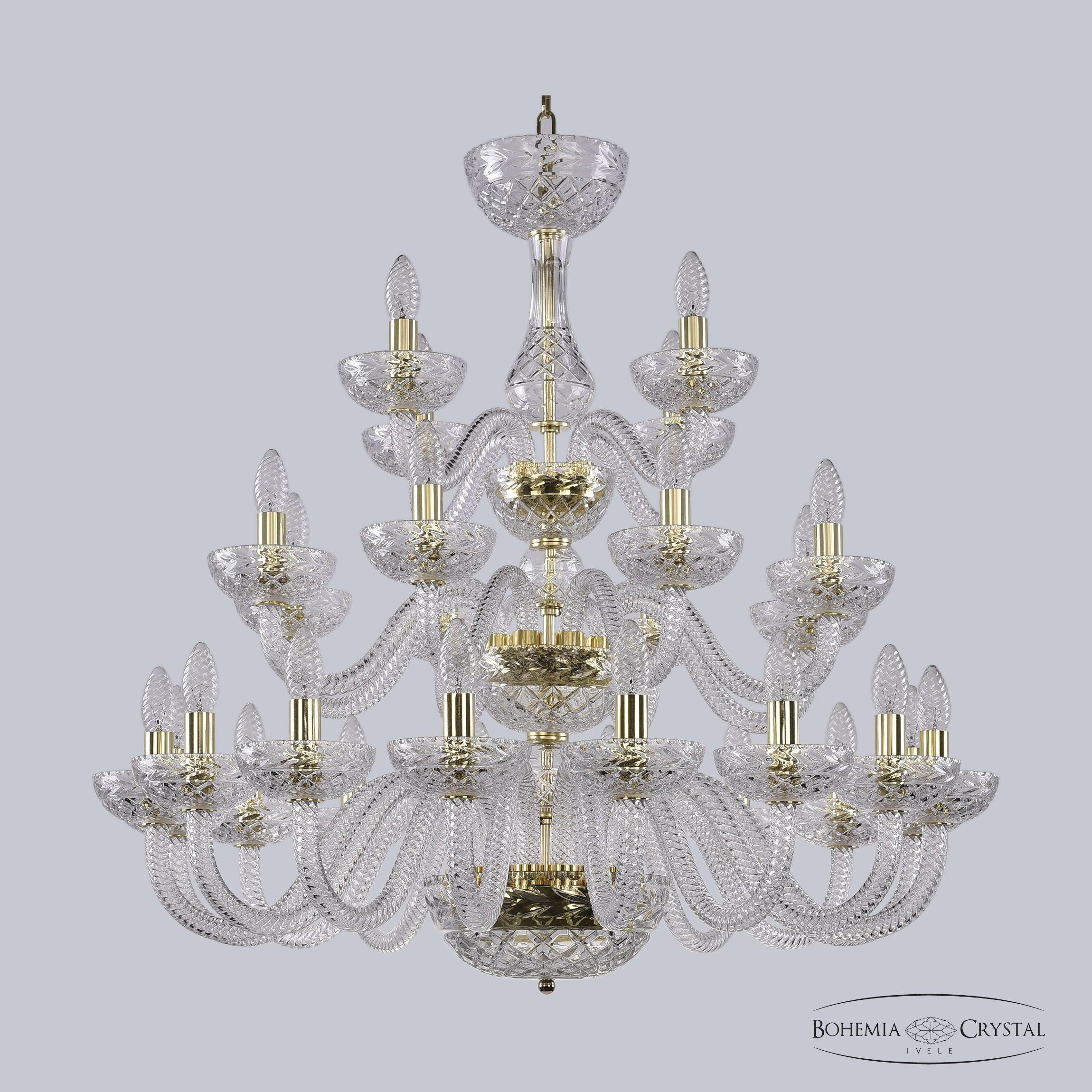 

Подвесная люстра Bohemia Ivele Crystal 1310/16+8+4/300/3d G Cl/Clear/M-1F