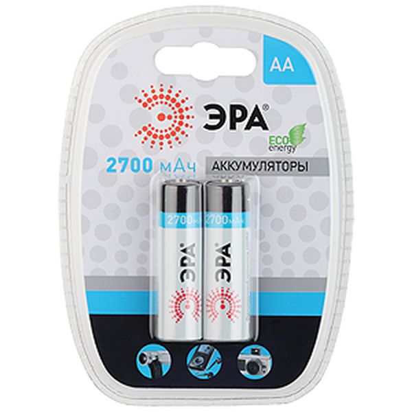

Комплект аккумуляторов ЭРА C0038458 (2шт), HR6-2BL 2700mAh