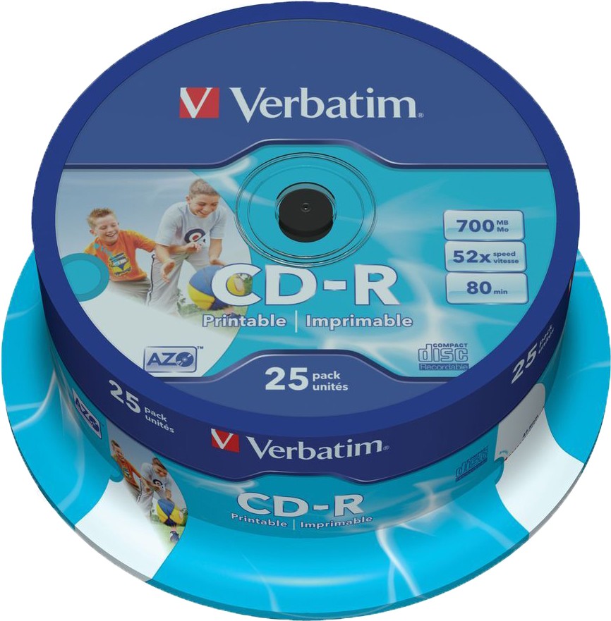 

Оптический диск Verbatim CD-R 700Mb 52x Cake Box 25 шт [43439], Оптический диск Verbatim CD-R 700Mb 52x Cake Box 25 шт 43439