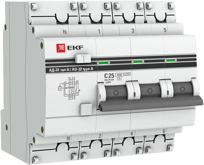 

Дифференциальный автомат EKF DA32-16-30-4P-pro