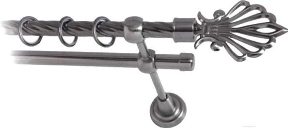

Карниз Lm Decor Веер 006 2р витой 1.6м антрацит, Веер 006 2р витой 16мм 1.6м