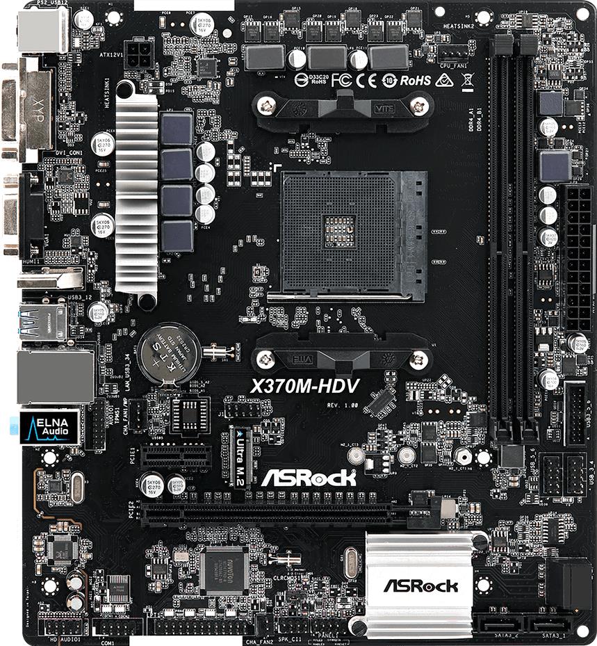 

Материнская плата AsRock X370M-HDV, X370M-HDV