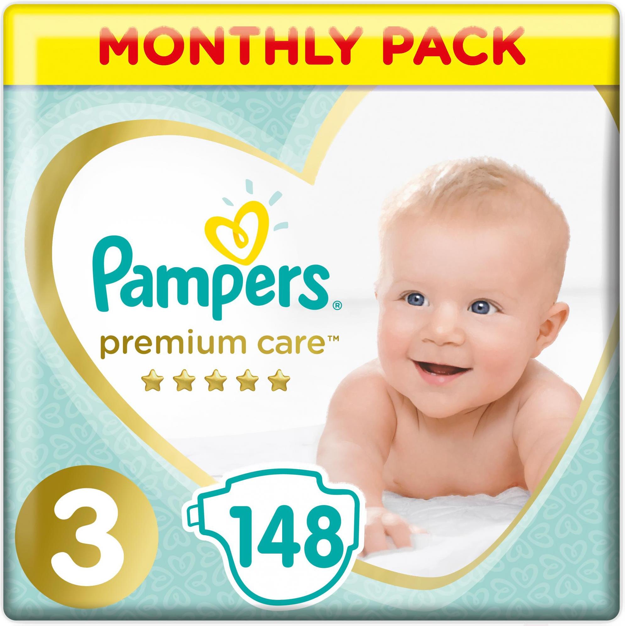 

Детские подгузники Pampers Premium Care 3 Midi (148шт), Premium Care 3 Midi (148шт)