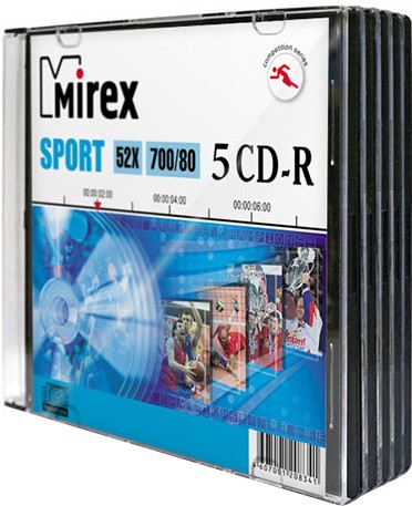 

Оптический диск Mirex CD-R 700 Mb 52х дизайн Sport Slim Case 5 [208341], Оптический диск Mirex CD-R 700 Mb 52х дизайн Sport Slim Case 5 208341