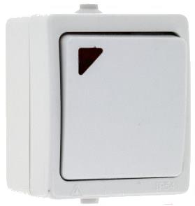 

Выключатель EKF Венеция 1кл 10А IP54 с индикатором белый, Венеция 1кл 10А IP54 с индикатором
