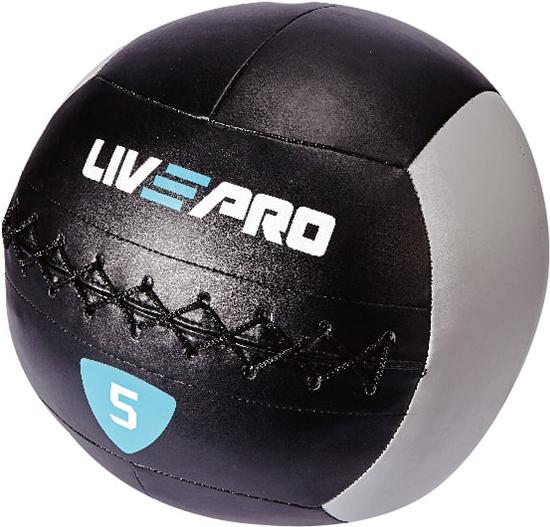 

Медицинбол LIVEPRO Wall Ball 5 кг черный/серый [NL\LP8100-05\00-00-00], Wall Ball 5 кг