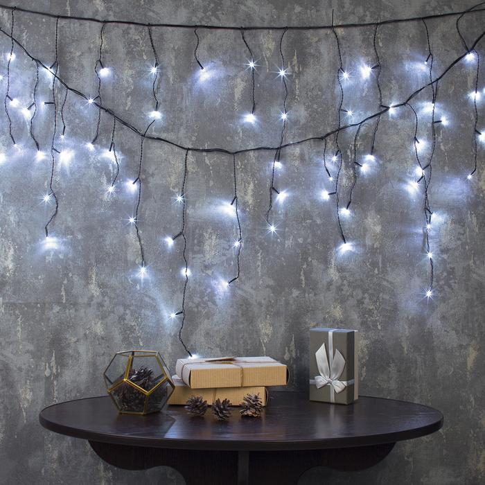 

Новогодняя гирлянда Luazon Бахрома 80 LED 3х0.5м белый [3556853], Бахрома 80 LED 3х0.5м
