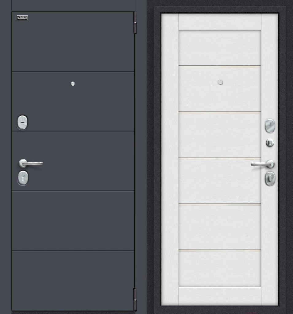 

Дверь входная el'Porta S 4.Л22 98x205, левая Graphite Pro/Virgin, S 4.Л22 98x205, левая