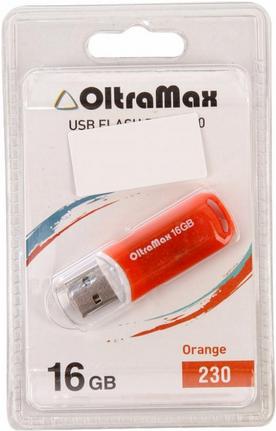

Usb flash Oltramax OM-16GB-230 оранжевый, OM-16GB-230