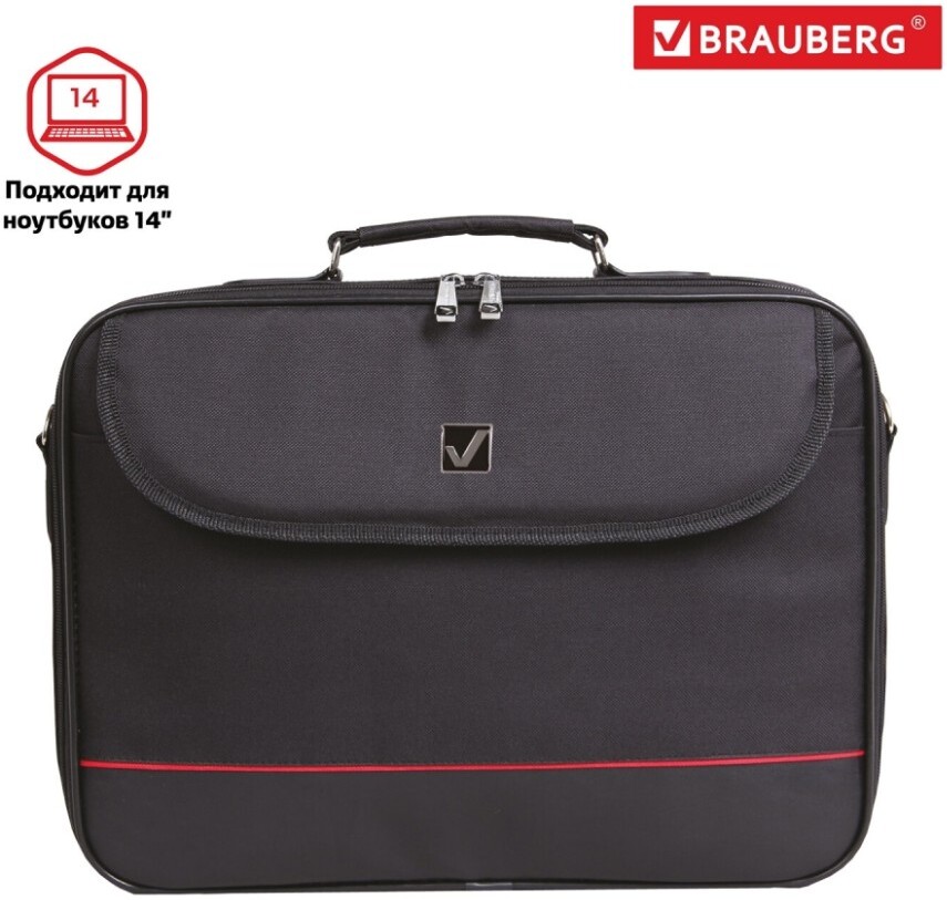 

Сумка для ноутбука BRAUBERG Profi 13.3 Black [240440], Сумка для ноутбука BRAUBERG Profi 13.3 240440 Black