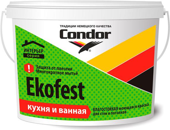 

Краска, эмаль Condor Краска Ekofest 3.75кг, Краска Condor Краска Ekofest 3.75кг