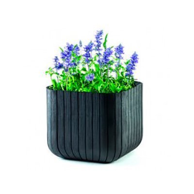 

Напольный горшок "Wood Look Cube Planter S" (Куб Плэнтэр C), Cube Planter S