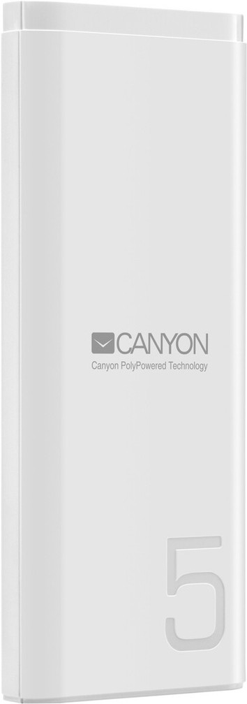 

Портативное зарядное устройство Canyon Power bank 5000mAh White [CNE-CPB05W], Портативное зарядное устройство Canyon Power bank 5000mAh CNE-CPB05W White