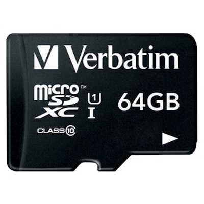 

Карта памяти Verbatim microSD 64GB microSDXC Class 10 SD адаптер [44084], microSD 64GB microSDXC Class 10 SD адаптер