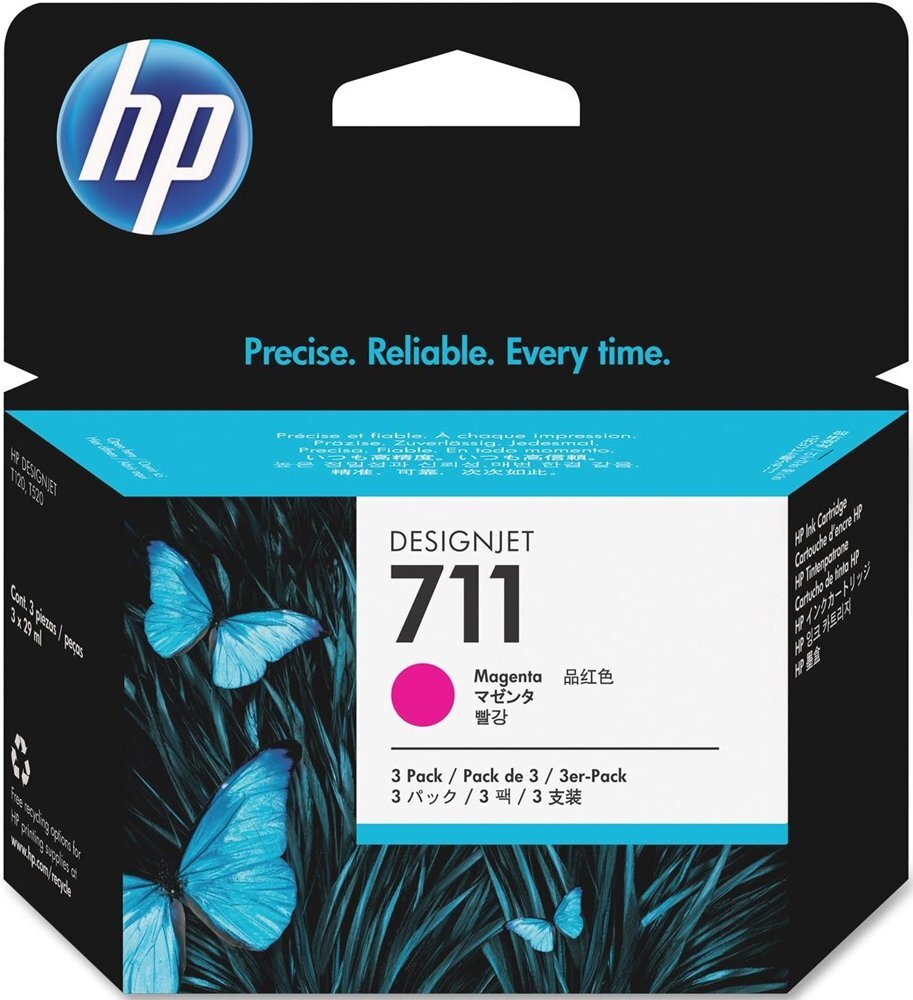 

Картридж для принтера HP 711 (CZ135A), Картридж HP 711 пурпурный (CZ135A) 3-Pack