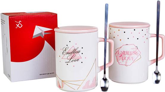 

Кружка с ложкой monAmi MUG-244, Кружка с ложкой MonAmi MUG-244 с крышкой 460мл