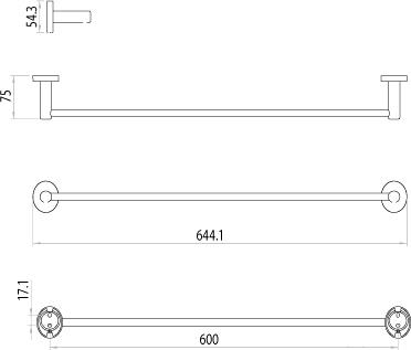 

Держатель полотенца Lemark Atlantiss LM3238C, Atlantiss LM3238C