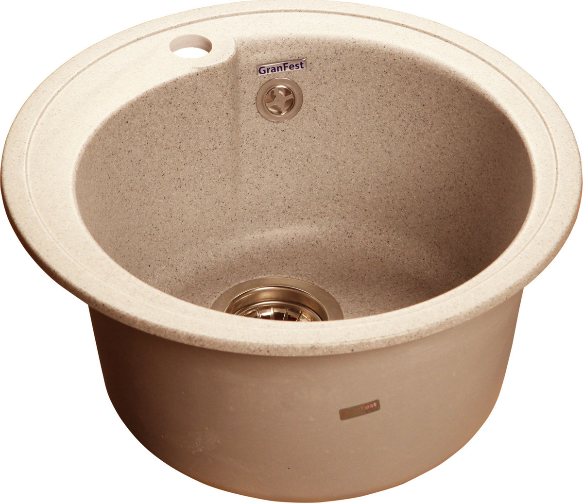 

Кухонная мойка GranFest GF-R450 Rondo бежевый, Кухонная мойка GranFest Rondo GF-R450 (бежевый)
