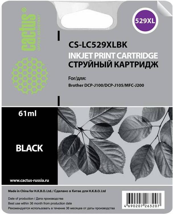 

Картридж Cactus CS-LC529XLBK, CS-LC529XLBK