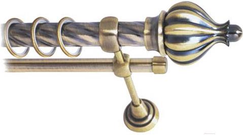 

Карниз Lm Decor Купол 145 2р витой 25/16мм 2.8м антик, Купол 145 2р витой 25/16мм 2.8м