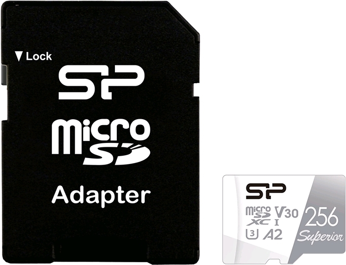 

Карта памяти Silicon-Power Флеш microSD 256GB Superior Pro A2 microSDXC Class 10 UHS-I U3 Colorful 100/80 Mb/s (SD адаптер) [SP256GBSTXDA2V20SP], Карта памяти Silicon-Power Флеш microSD 256GB Superior Pro A2 microSDXC Class 10 UHS-I U3 Colorful 100/80 Mb/